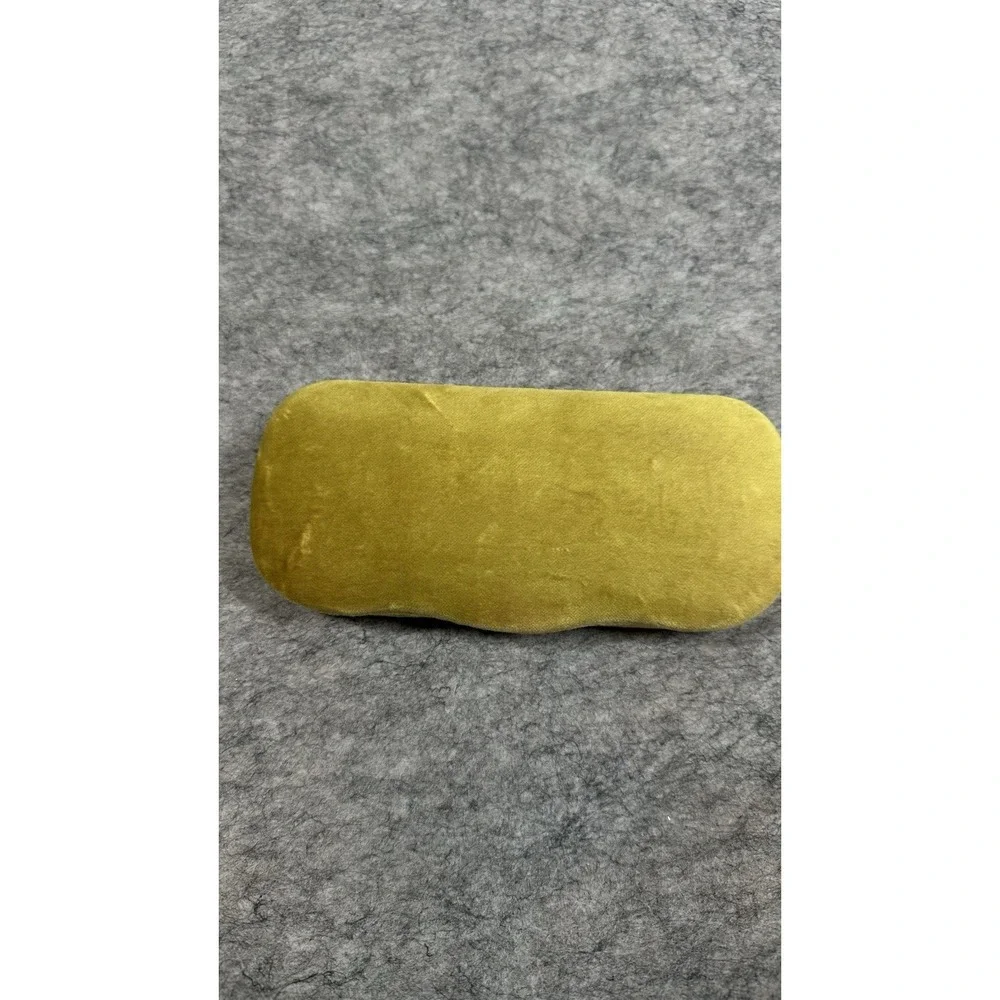 Gucci Large Sunglasses Case Yellow Green Velvet Hard Clamshell